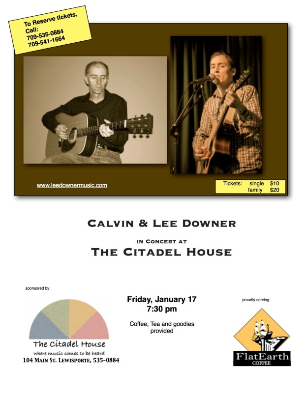Lee and Calvin Downer this Friday!